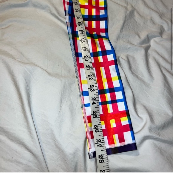 Terez XS Technicolor Plaid Shine Leggings and Sports Bra Set ♥️💙💛 - Picture 9 of 16